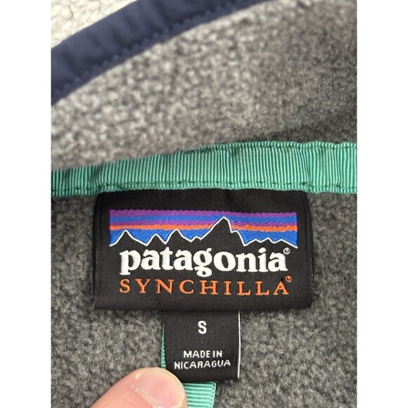 Patagonia Synchilla Snap-T Fleece Pullover Mens Small Dark Gray EUC - Picture 5 of 8